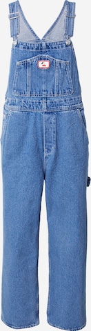 Monki Wide leg Tuinbroek jeans in Blauw: voorkant