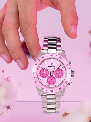 FESTINA Analogové hodinky 'Chronograph Ceramic' – pink