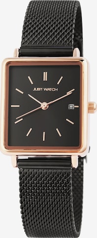 Just Watch Analog Watch 'Sienna, Datumsanzeige' in Black: front