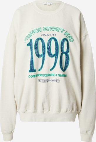 Sweat-shirt TOPSHOP en beige : devant