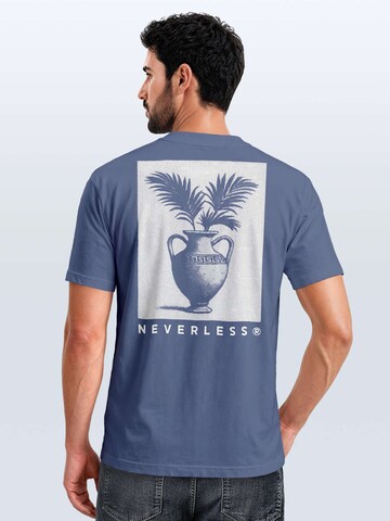Neverless Shirt 'Greek Vase Palms' in Blue