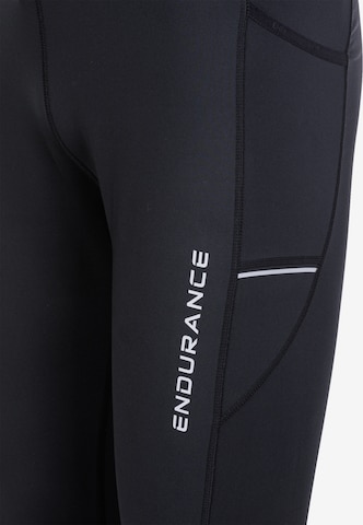 ENDURANCE Skinny Urheiluhousut 'Energy' värissä musta