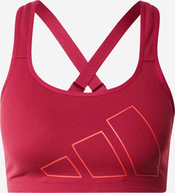 ADIDAS PERFORMANCE Bralette Sports Bra in Red: front