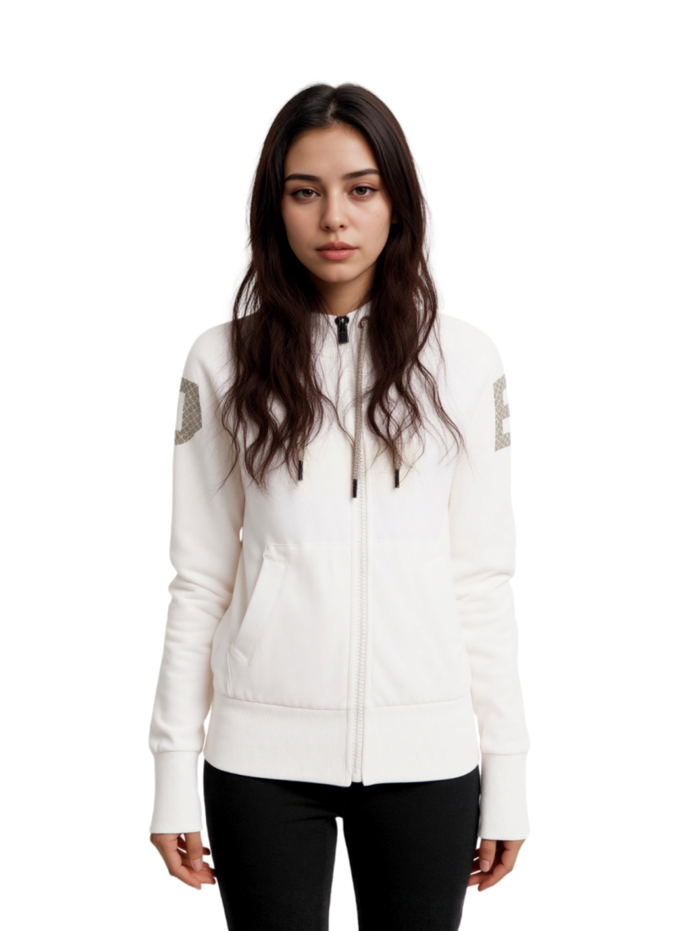 Elbsand Sweatvest 'Kalea' in Wit: voorkant