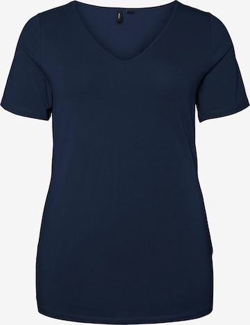 Vero Moda Curve T-Shirt 'Paxi' in Blau: predná strana