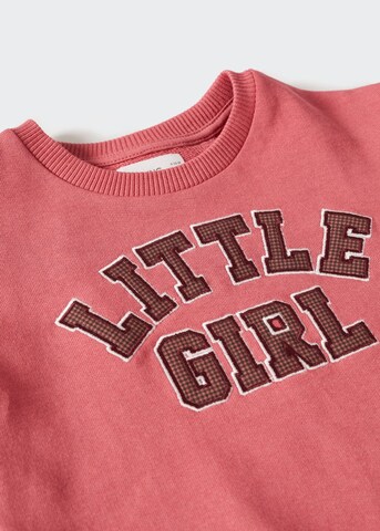 MANGO KIDS Sweatshirt 'Little' in Rot
