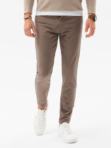 Regular Pantalon chino 'P1059' Ombre en marron : devant