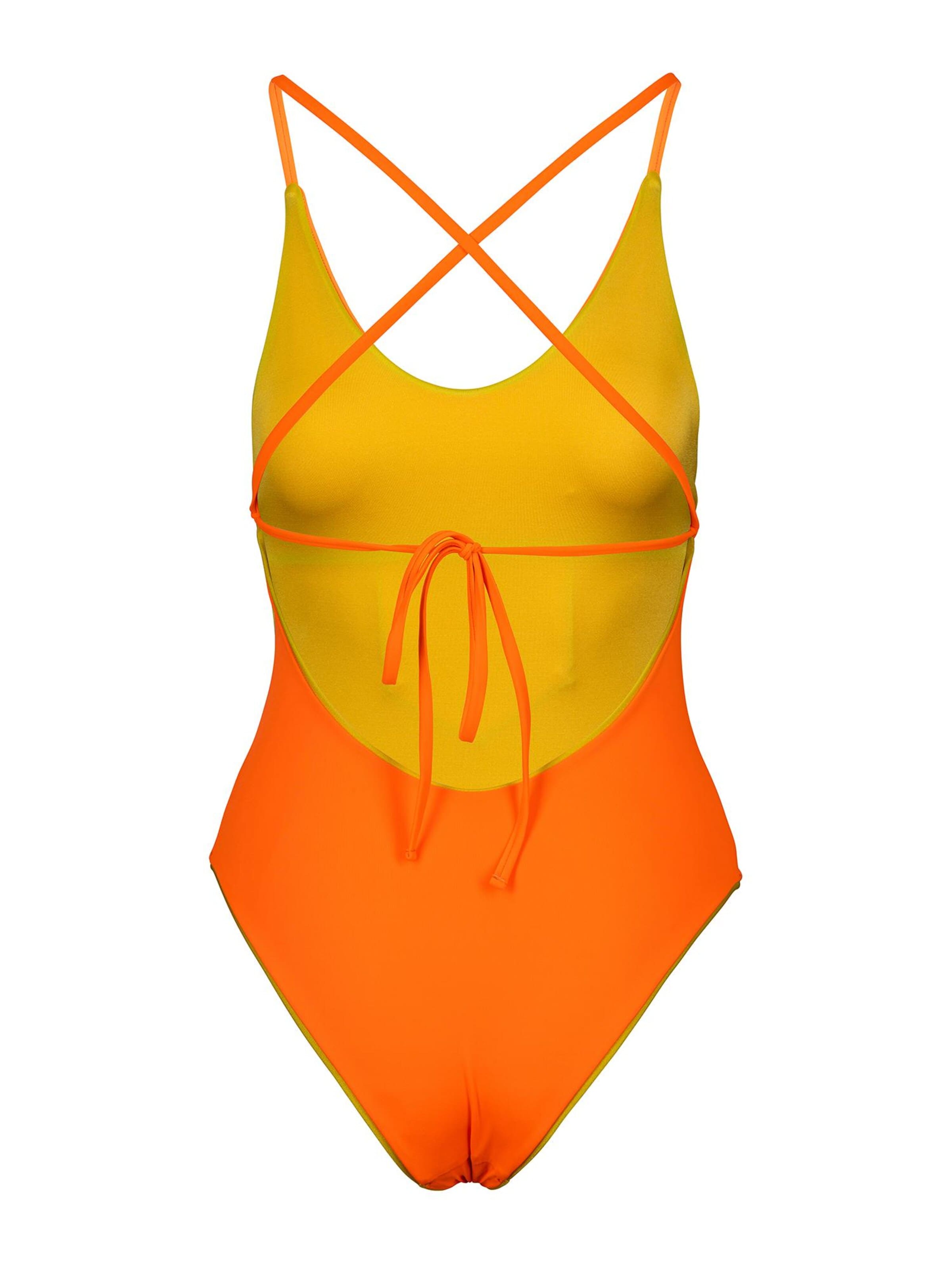 Kalaia Bralette Swimsuit 'Pocket Reversible Orange Swimsuit' in Orange
