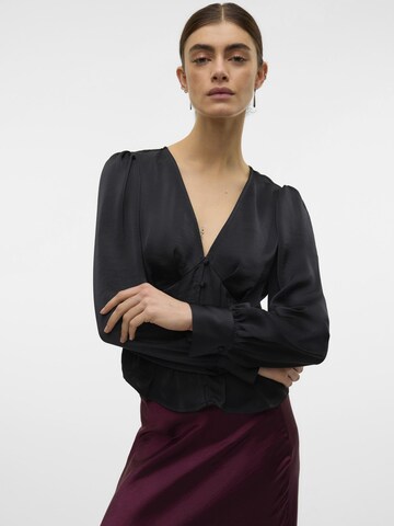 VERO MODA Bluse 'VMRikke' in Schwarz