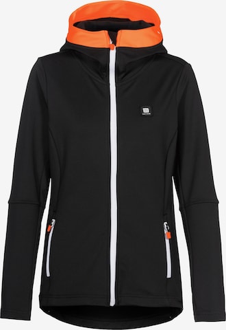 MAUI WOWIE Athletic Fleece Jacket in Black: front