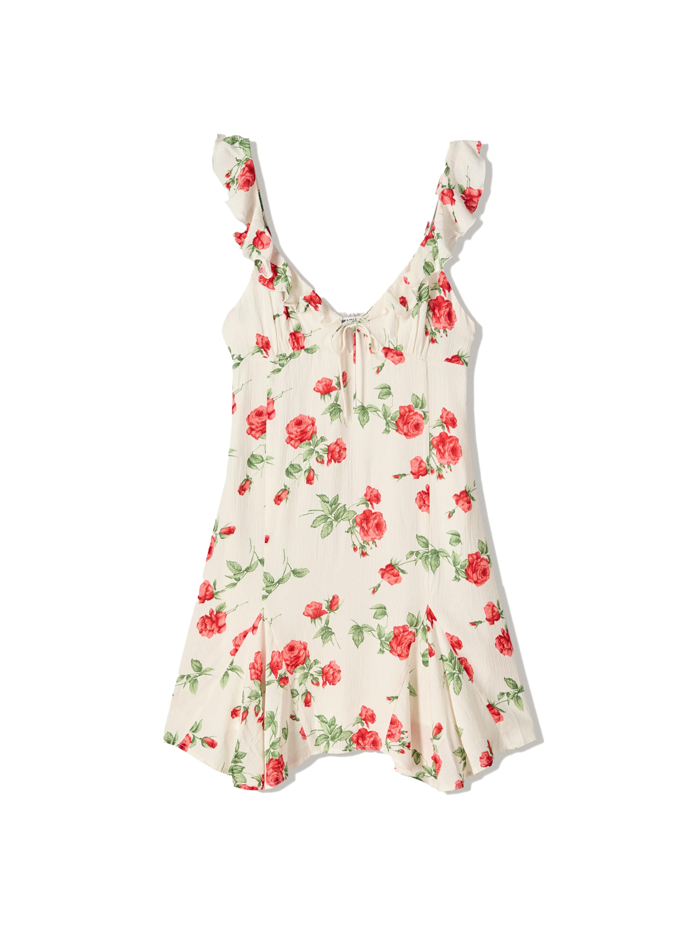 Rochie de vară de la Bershka pe alb: față