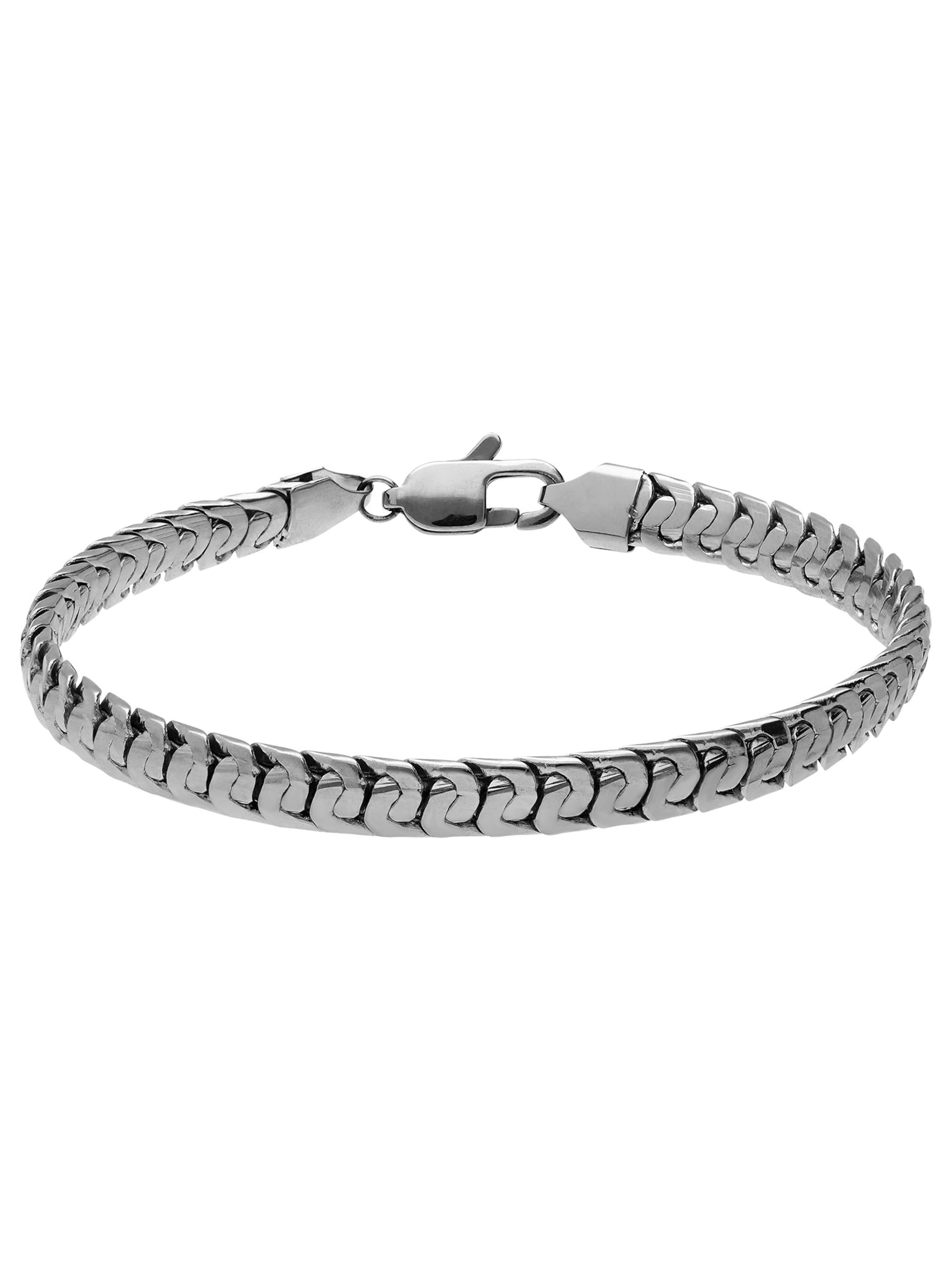 Lucardi Armband 'Statement' in Silber: Vorderseite