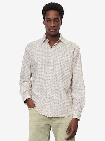 Regular fit Camicia di Marc O'Polo in bianco: frontale