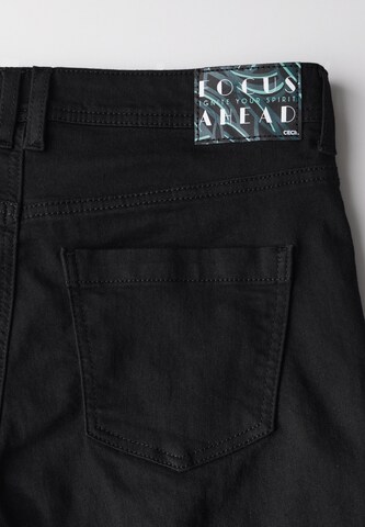 CECIL Loosefit Jeans in Schwarz