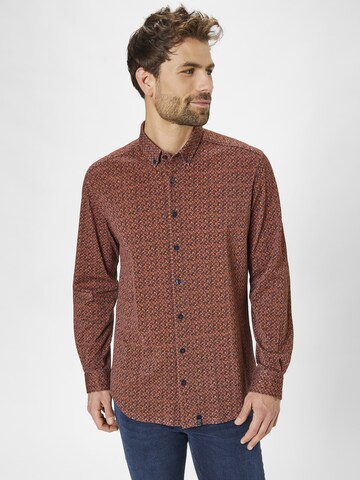 PADDOCKS Regular fit Button Up Shirt in Orange: front
