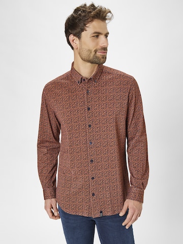 PADDOCKS Regular fit Button Up Shirt in Orange: front