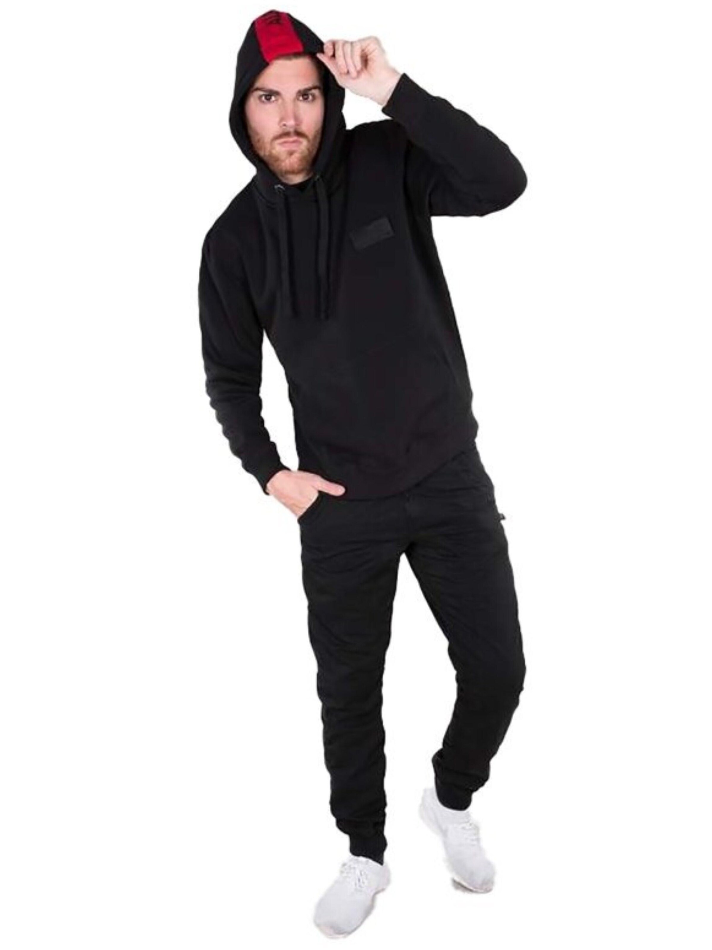 ALPHA INDUSTRIES Sweatshirt 'Red Stripe'‌‌‌ in Schwarz: Vorderseite