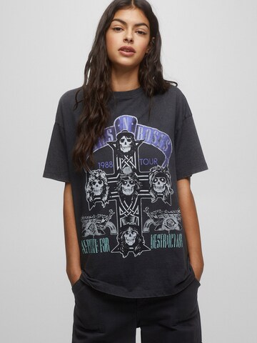 Pull&Bear T-Shirt in Schwarz: Vorderseite