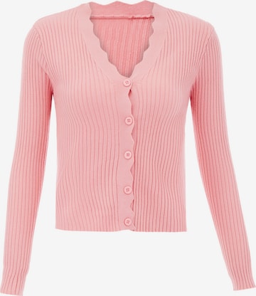 IPARO Knit Cardigan in Pink: front