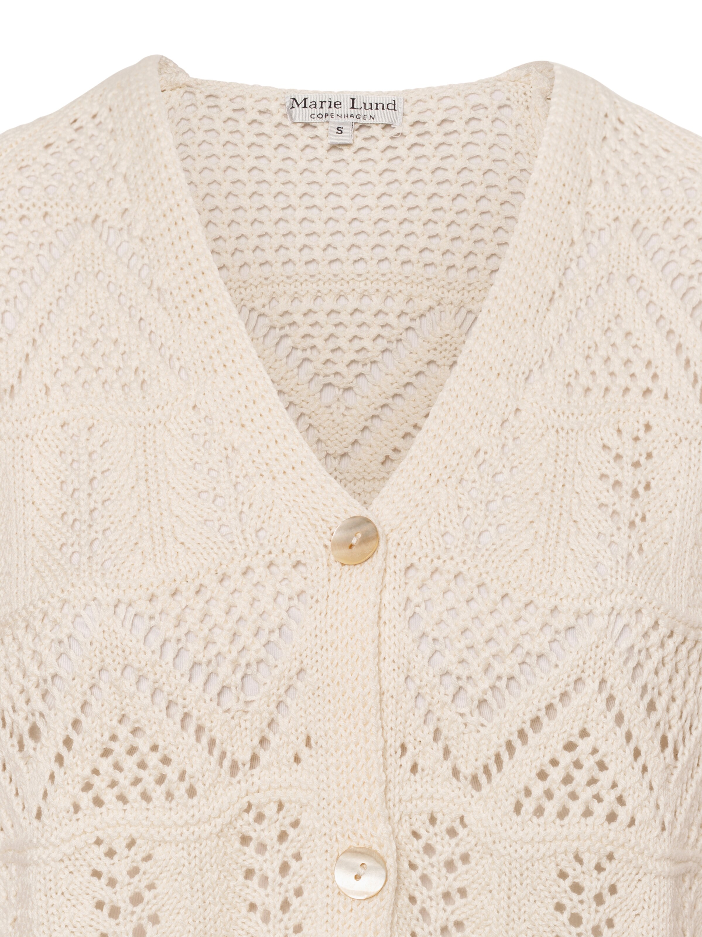 Marie Lund Gebreid vest ' ' in Wit