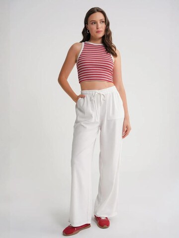 Wide Leg Pantalon MixRay en blanc