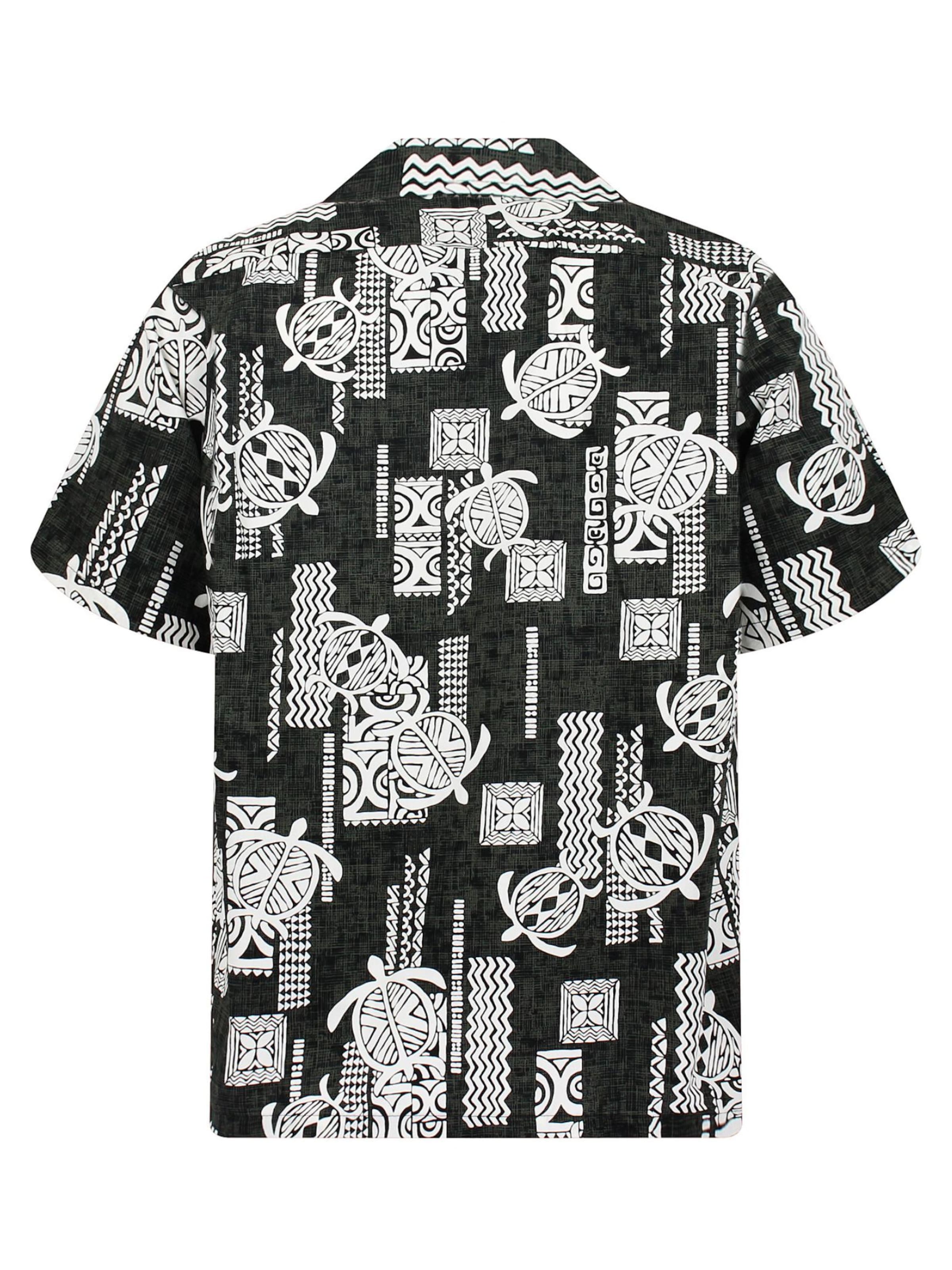 Pacific Legend Regular fit Button Up Shirt 'Tattoo Turtle' in Green