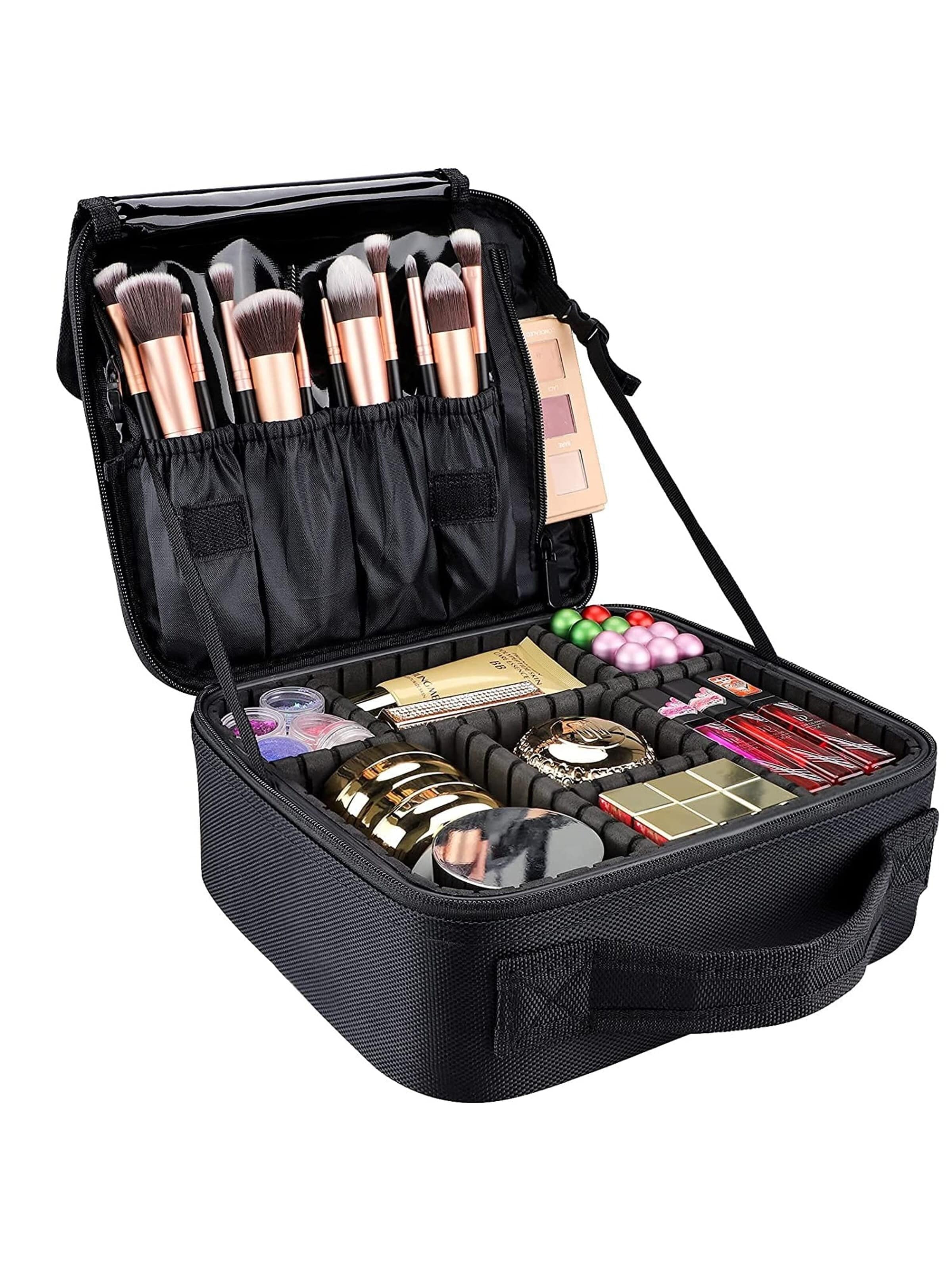 Trousse de maquillage 'Make-up-Reisetasche' UNIQ Beauty en noir : devant