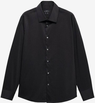 MANGO MAN Button Up Shirt 'Play' in Black: front