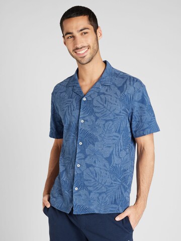 JACK & JONES Regular fit Button Up Shirt 'NAEL' in Blue: front