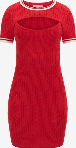 GUESS Knitted dress in Red: front