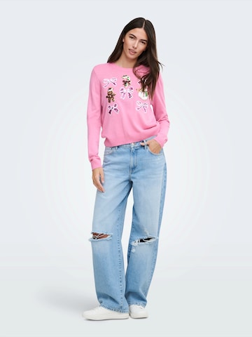 ONLY Sweater 'ONLXmas' in Pink