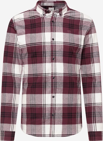 River Island Slim fit Button Up Shirt in Purple: front