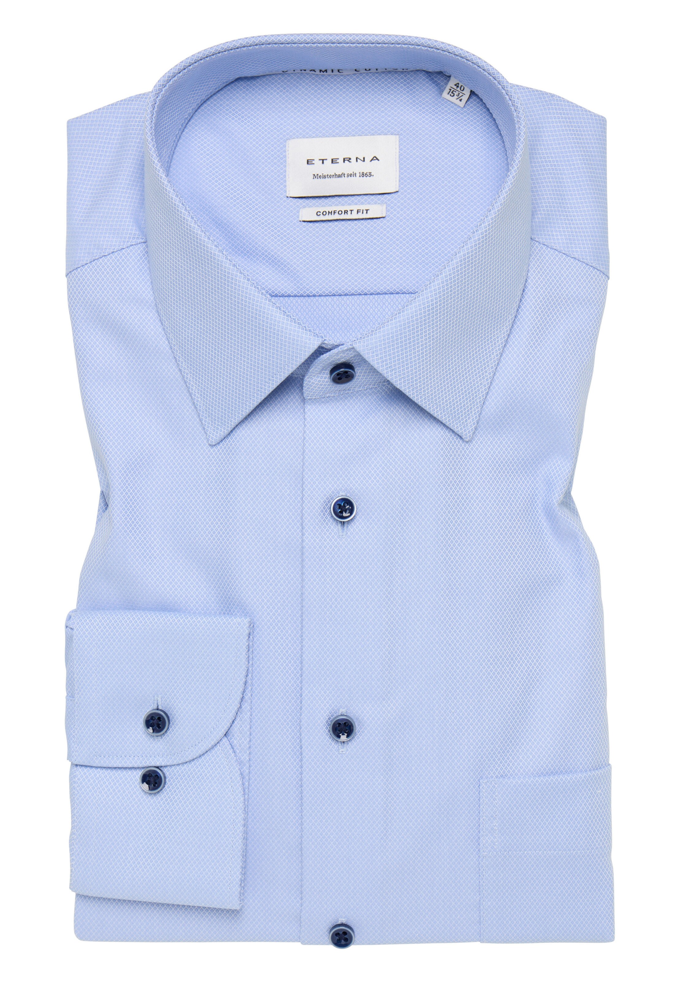 ETERNA Comfort fit Zakelijk overhemd in Blauw