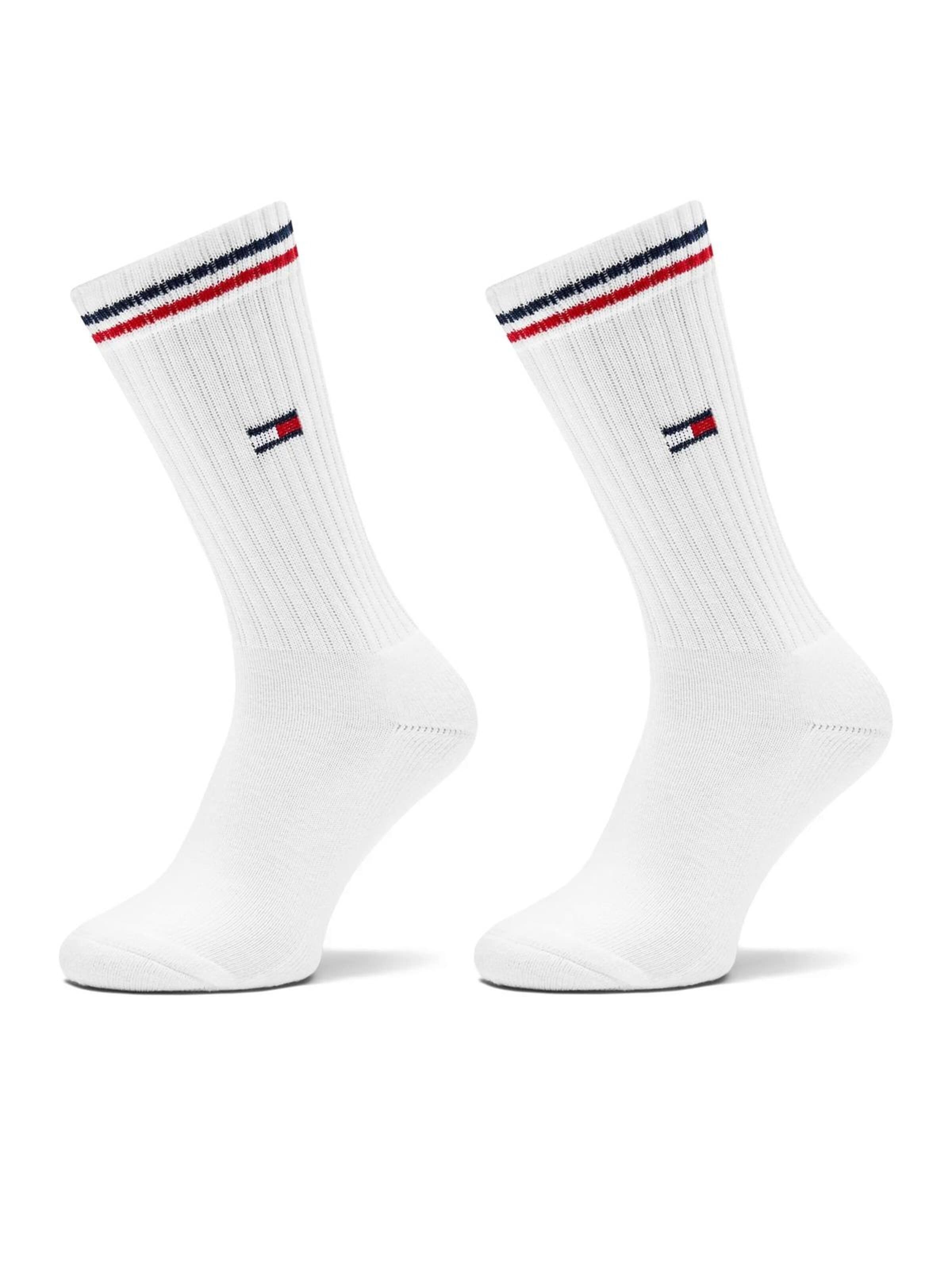 Calzino 'Set de 2 perechi  Tommy Hilfiger Men’s Socks Set of 2 Long Unisex,ONE SIZE' di TOMMY HILFIGER in bianco: frontale