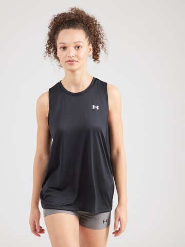 Top sportivo di UNDER ARMOUR in nero: frontale