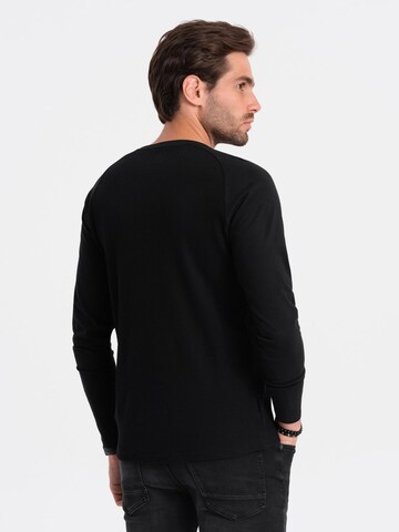Ombre Shirt 'OM-LSCL-0109' in Zwart