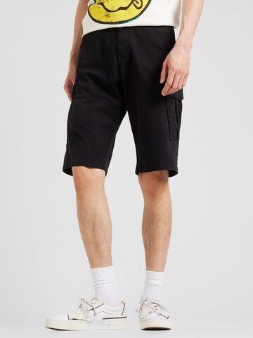 Loosefit Pantalon cargo s.Oliver en noir : devant