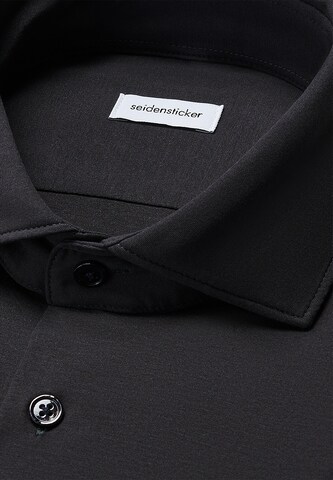 Coupe slim Chemise business 'Schwarze Rose' SEIDENSTICKER en bleu