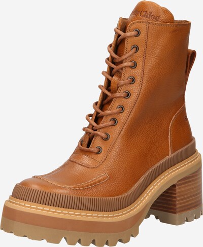 See by Chloé Lace-Up Ankle Boots 'MAHALIA' in Cognac, Item view
