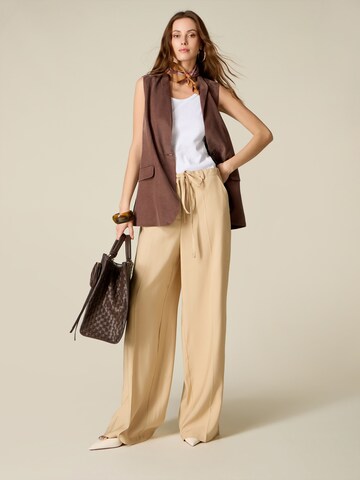 oltre - Ropa ancha Pantalón en beige