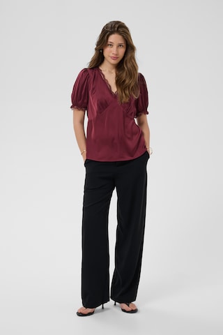 Cream - Camisa 'Almina' em vermelho