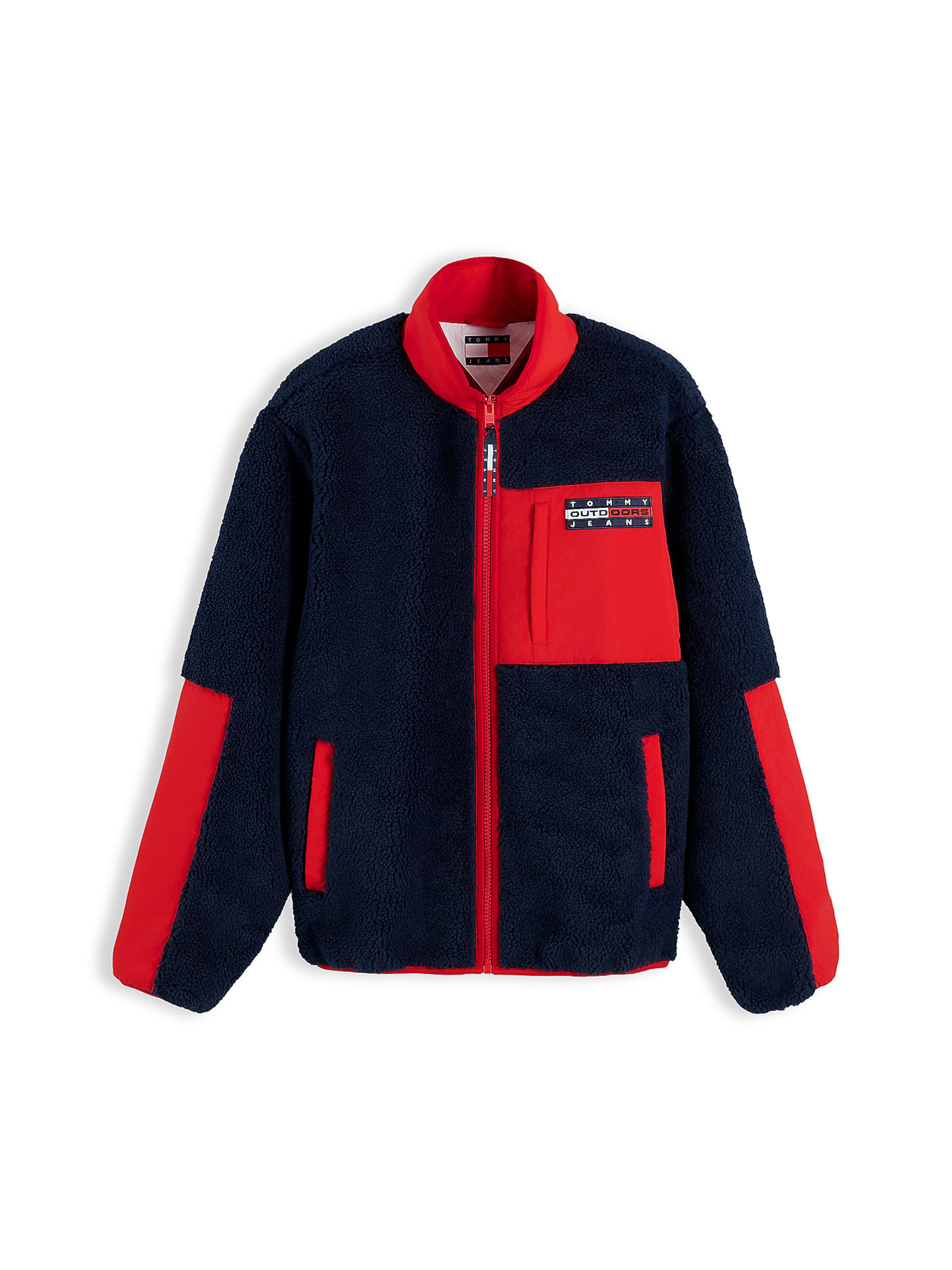 Tommy Jeans Fliisjakk, värv sinine: eest vaates