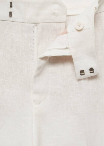 MANGO Regular Pleated Pants 'Niza' in White