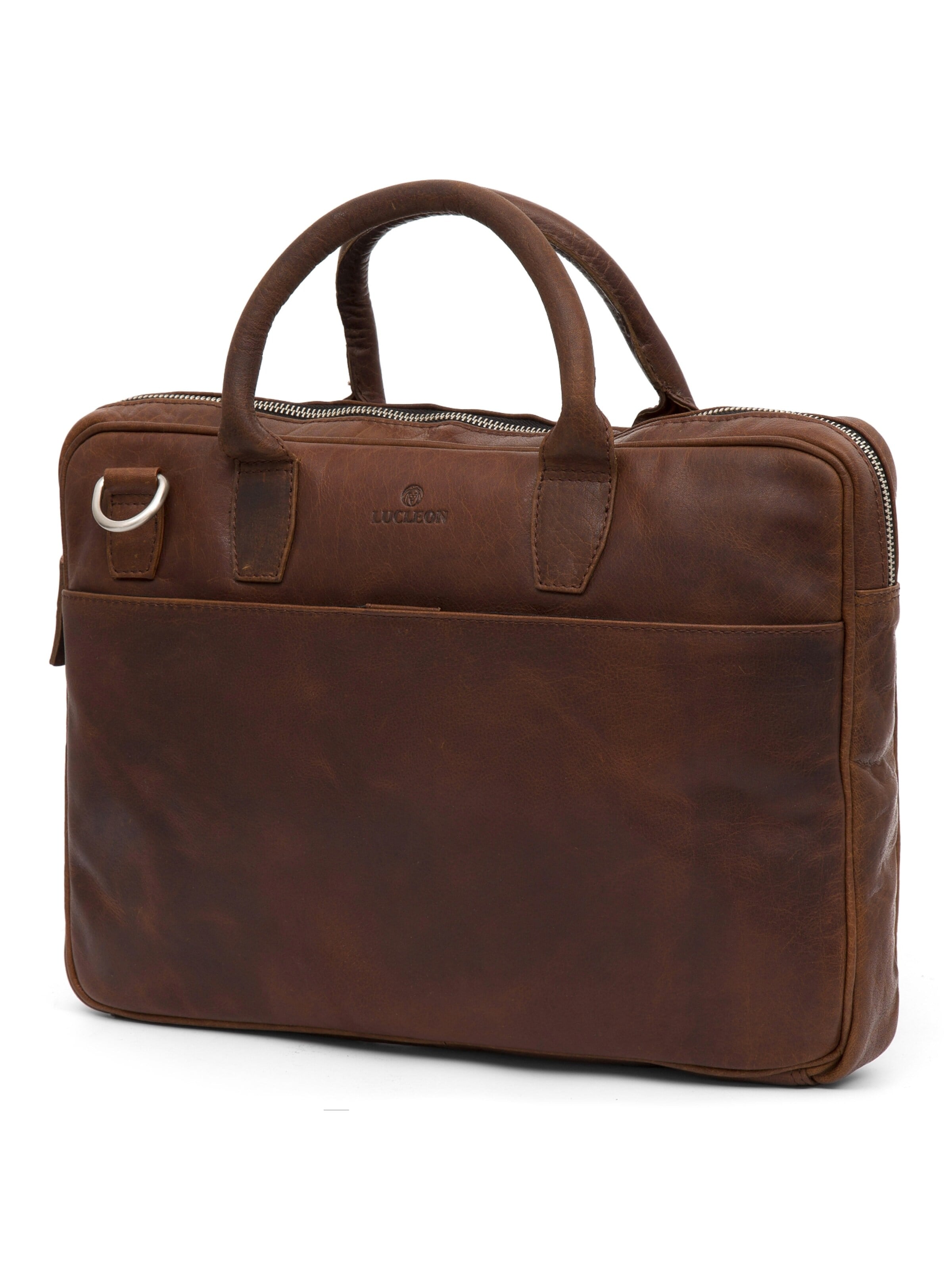 Lucleon Document Bag 'Montreal' in Brown: front