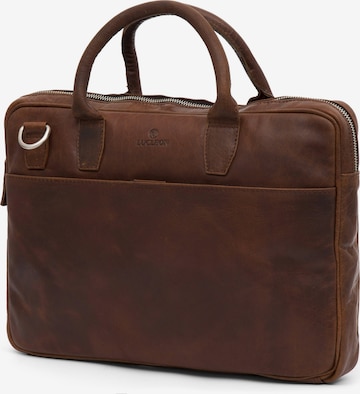 Lucleon Document bag 'Montreal' in Brown: front
