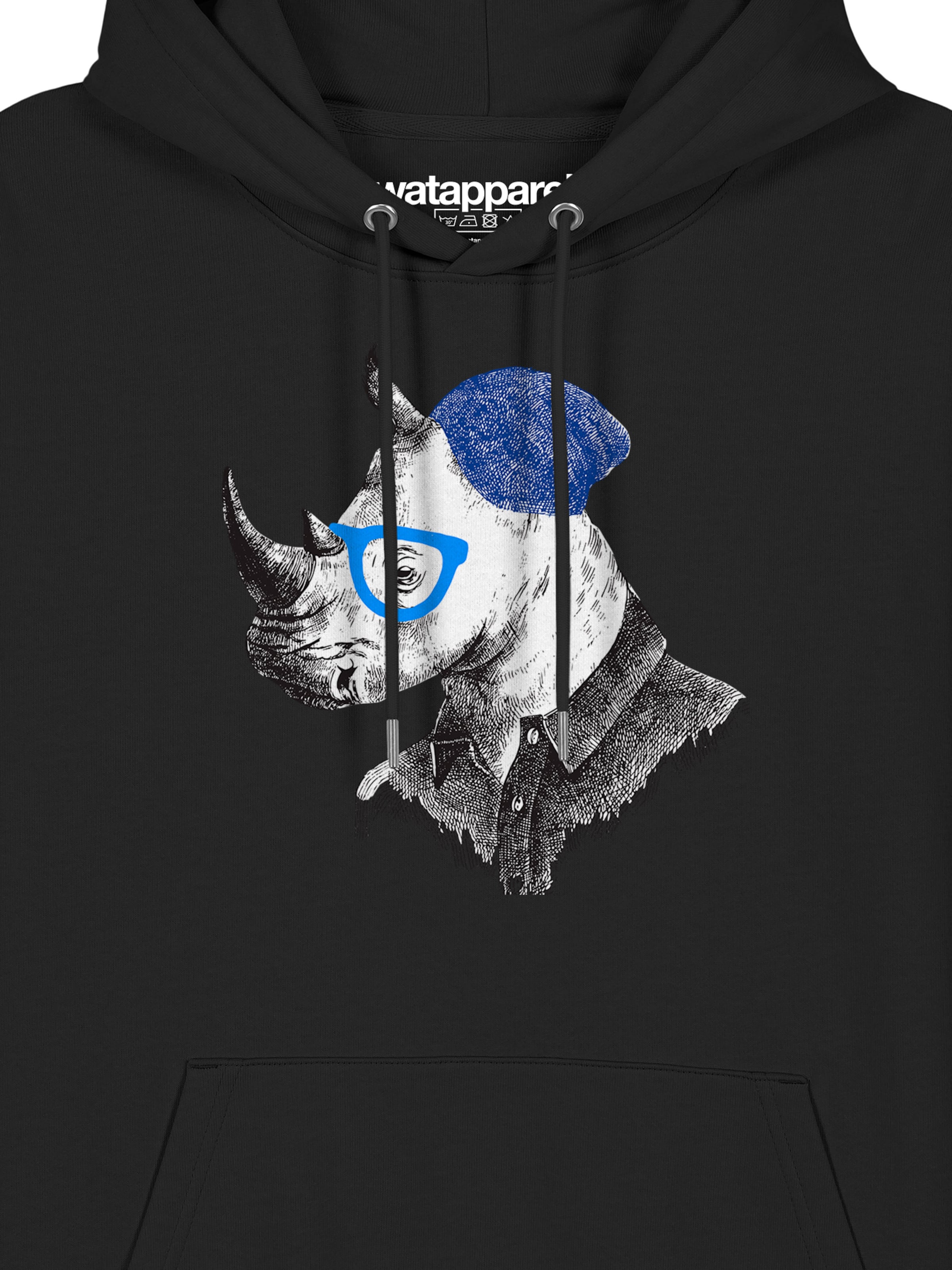 Watapparel Sweatshirt 'Nashorn' in Zwart
