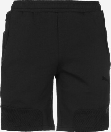 Regular Pantalon de sport 'TeamCUP' PUMA en noir : devant