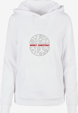 Merchcode Sweatshirt 'Merry Christmas' in Weiß: predná strana