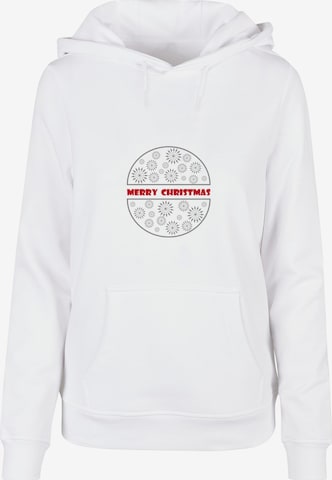 Merchcode Sweatshirt 'Merry Christmas' in Wit: voorkant