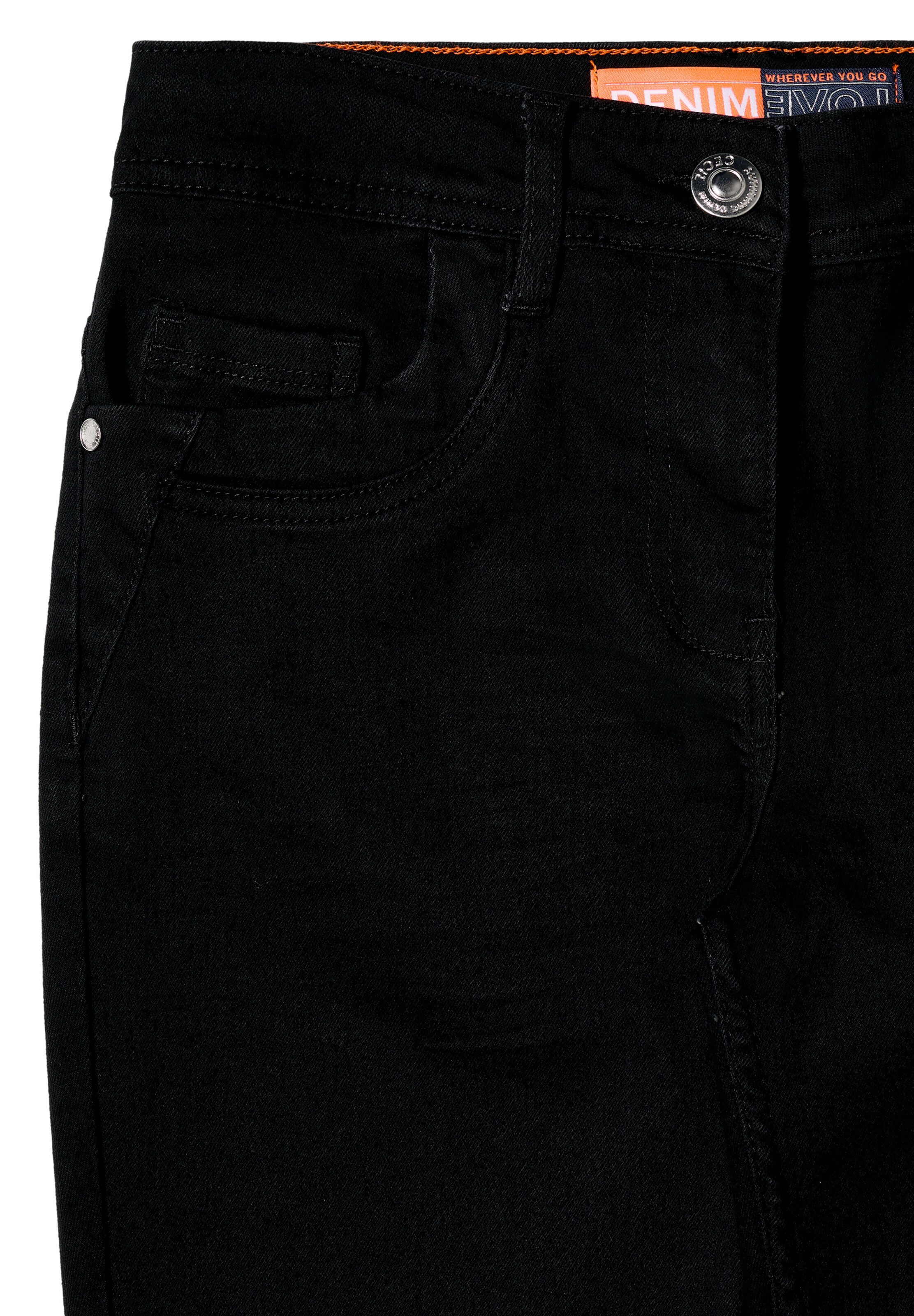 CECIL Slimfit Jeans in Schwarz